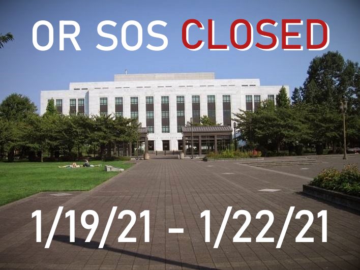 OR SOS Closure 1/19 – 1/22